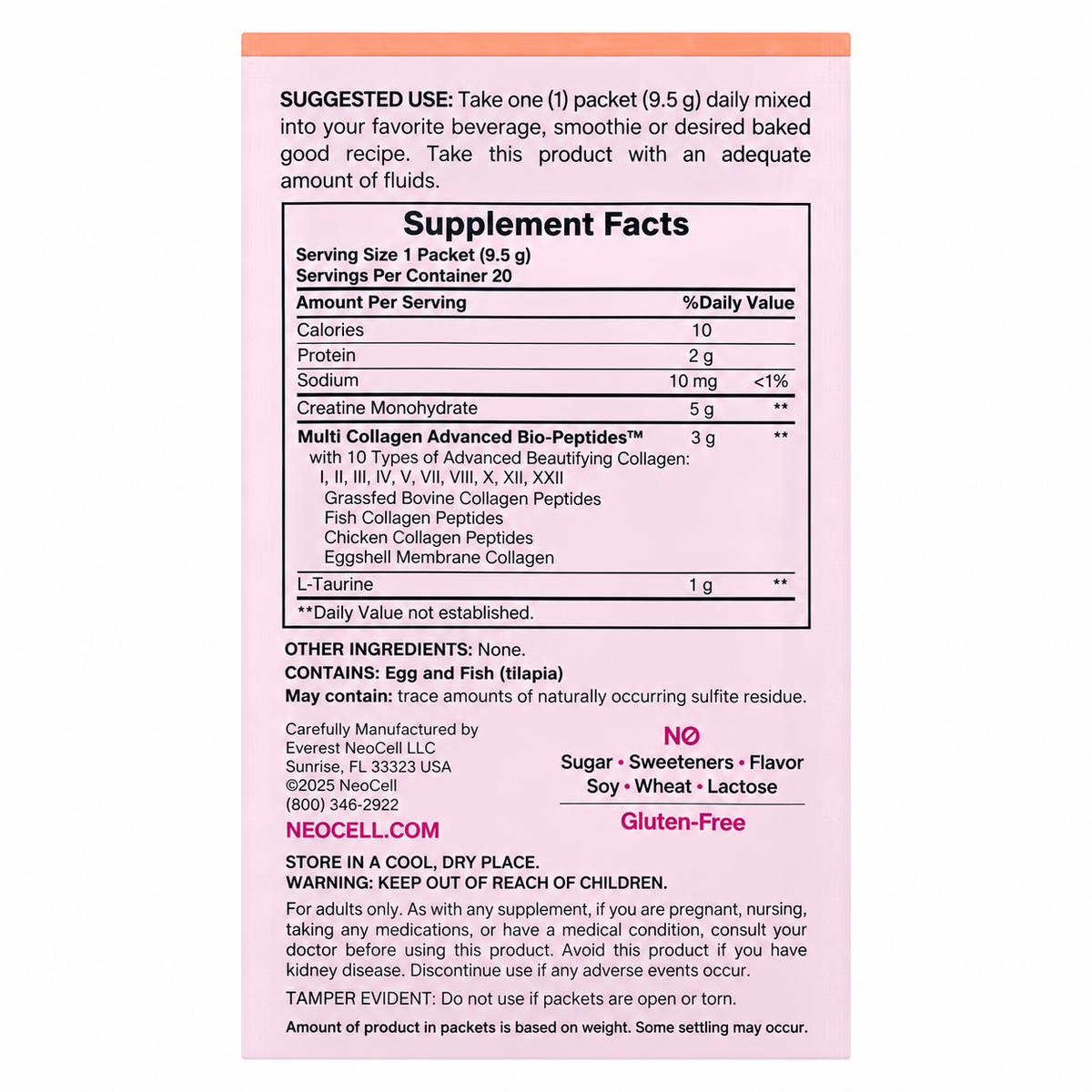 Creatine + Multi Collagen Advanced Solutions x1 Sobre NeoCell