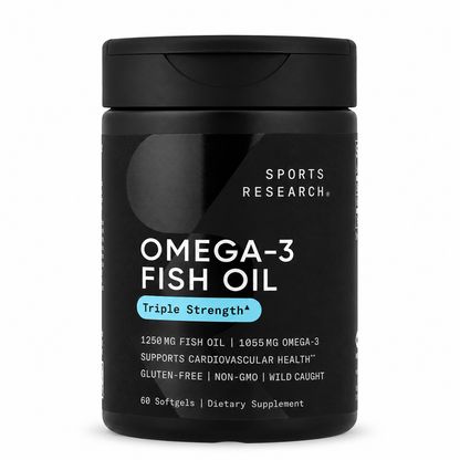 Omega-3 Fish Oil Triple Strength 1250 mg Sports Research – 60 Cápsulas