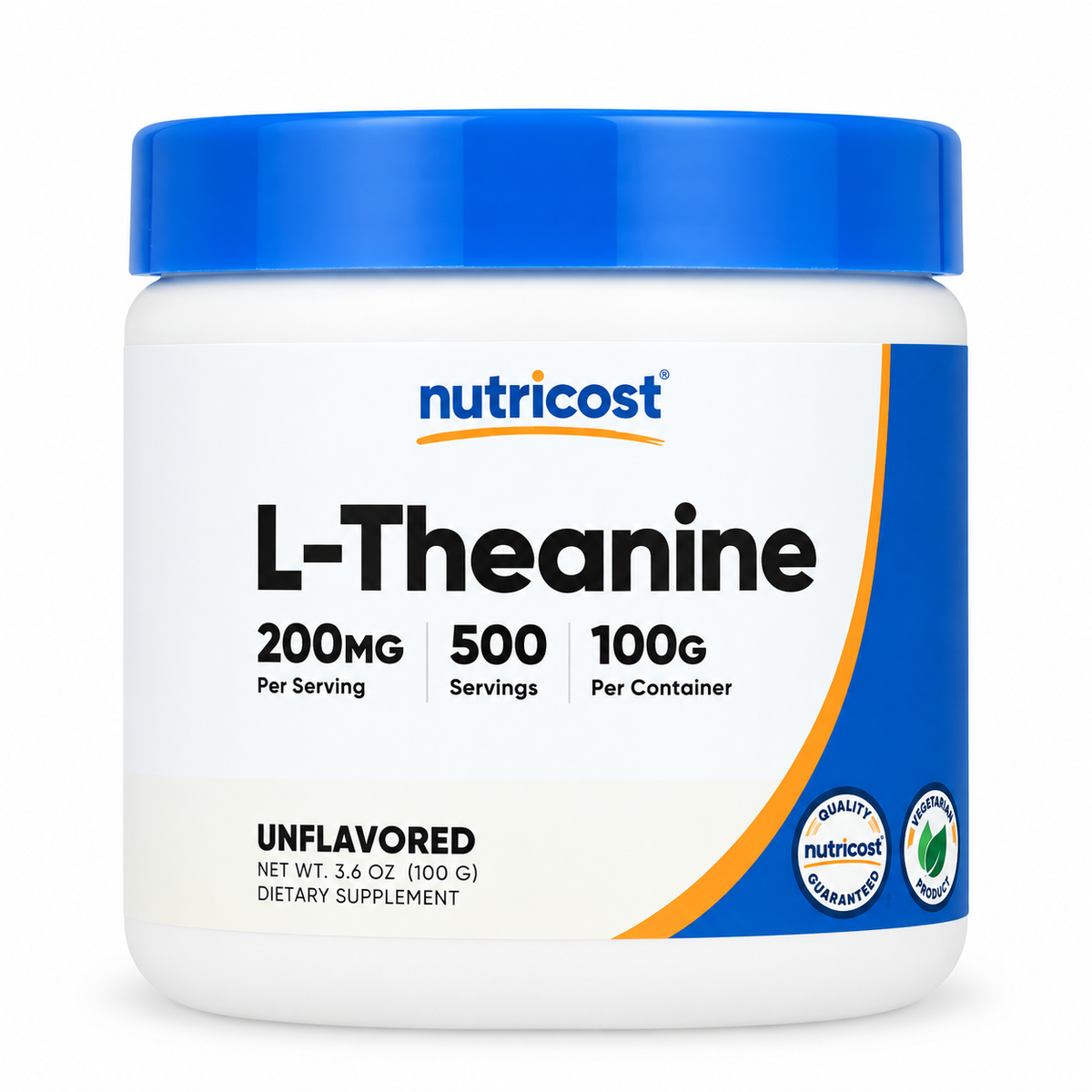 L-Theanine Powder 200 mg Nutricost – 100 g | 500 Porciones