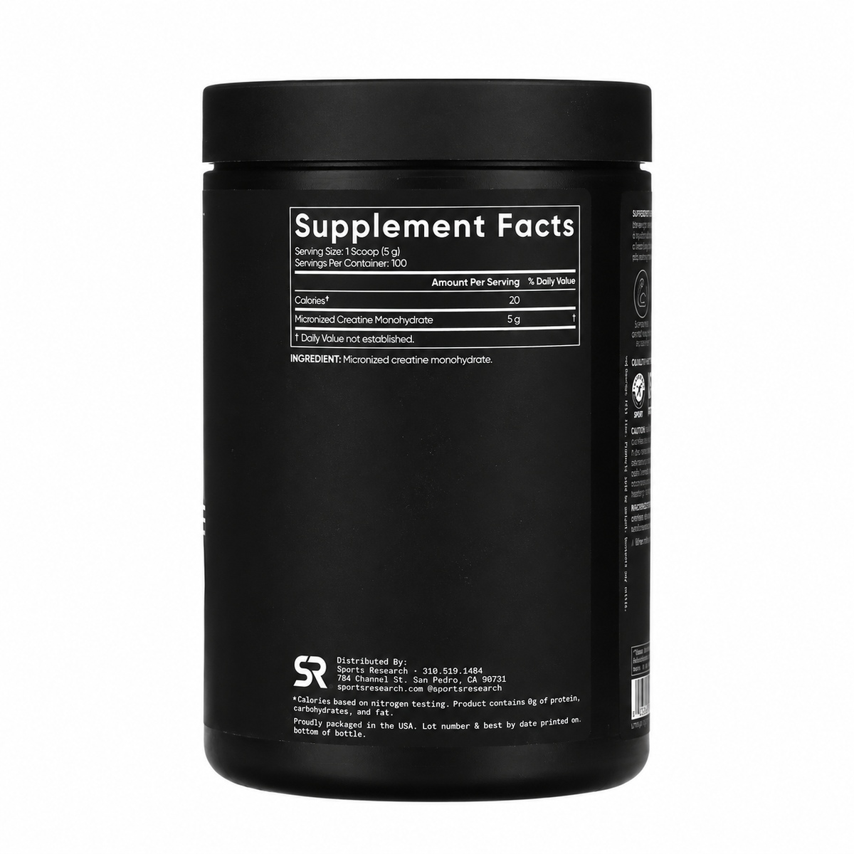 Creatine Monohydrate Micronized 5 g Sports Research – 500 g
