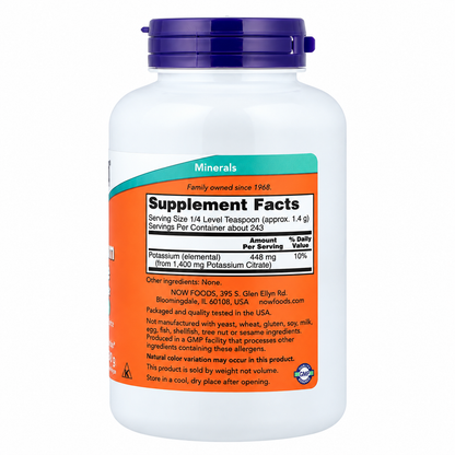 Potassium Citrate Pure Powder 448 mg NOW – 340 g