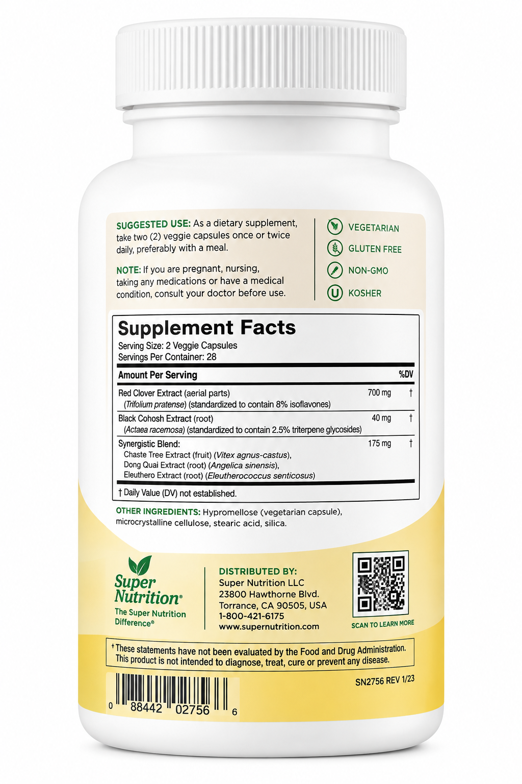 Menopause Comfort Support Super Nutrition 56 Capsules