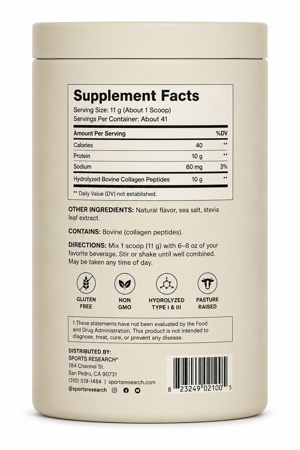 Collagen Peptides Sport Research Vanilla  X 454 g