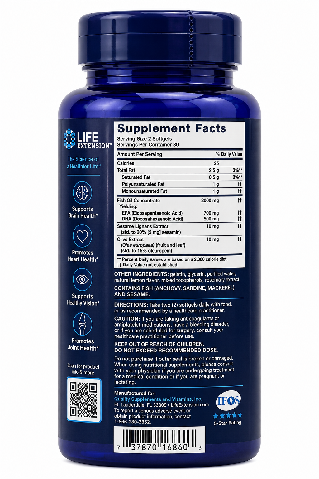 Super Omega-3 EPA/DHA Fish Oil Life Extension