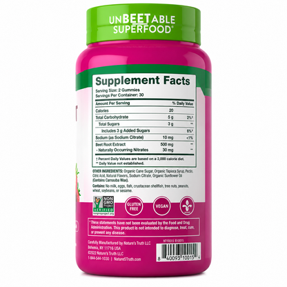 Superfood Beet Root Gummies Nature's Truth
