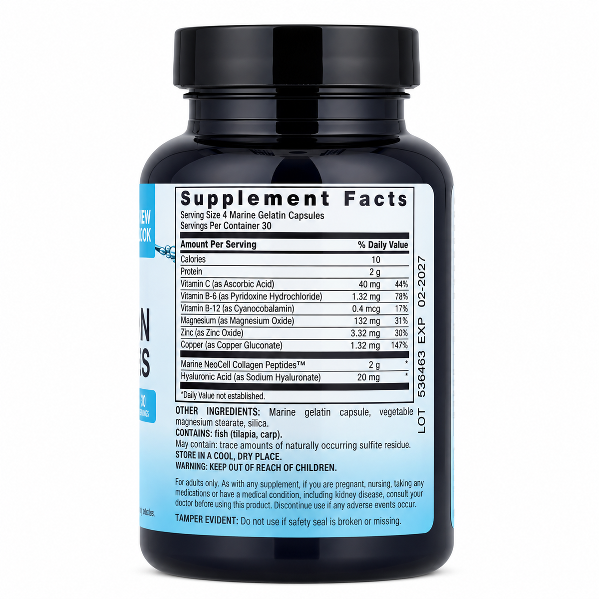 Marine Collagen Peptides + Hyaluronic Acid NeoCell 120 cápsulas